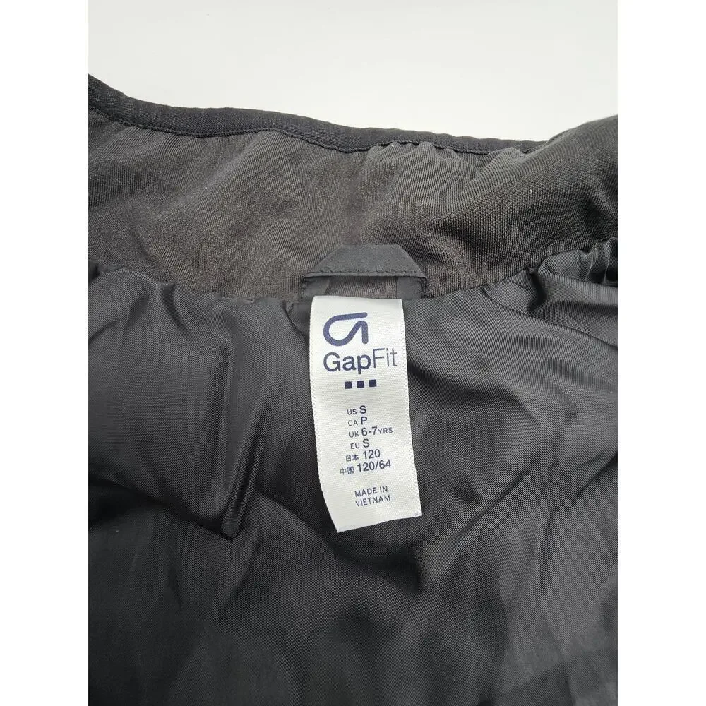 Gap Athletic Girl's 6/7 Black Athletic Wear Puffer Vest